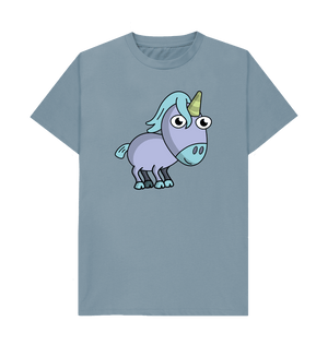 Stone Blue Unicorn Organic Cotton Men's T-shirt