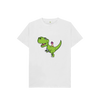 White Organic Cotton Shy-nosaur Dinosaur Graphic Only Mental Health Children's T-Shirt