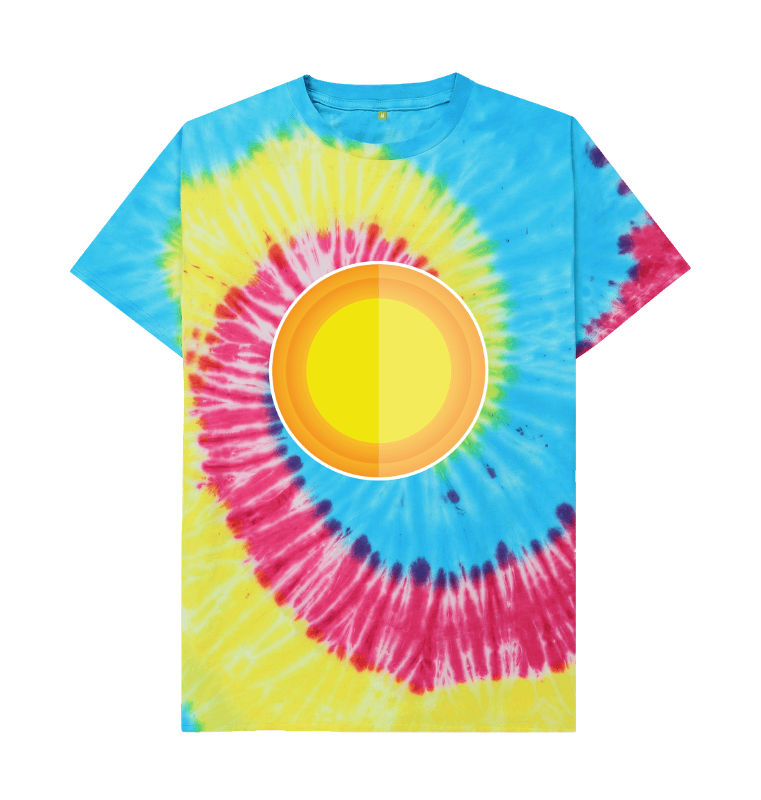 Tie Dye Organic Cotton Men's Mental Health T-Shirt Sun