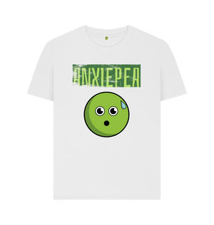 White Organic Cotton Anxiepea Mental Health Women's T-Shirt