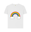 White Organic Cotton Rainbow Graphic Only Mental Health Women's T-Shirt