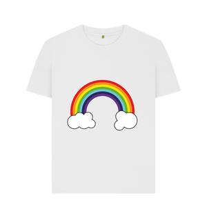 White Organic Cotton Rainbow Graphic Only Mental Health Women's T-Shirt