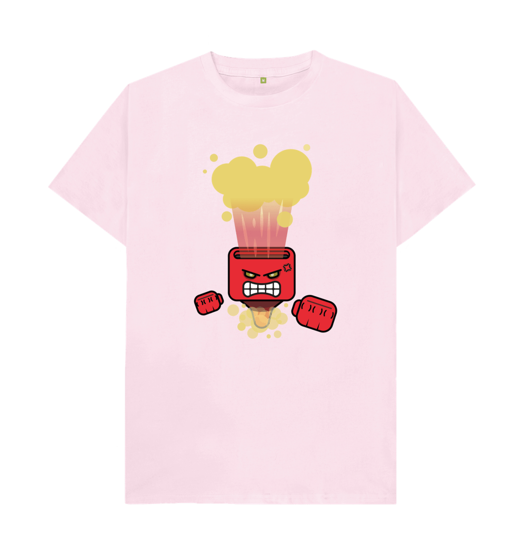 Pink Organic Cotton Men's Mental Health Angry Spirit T-Shirt