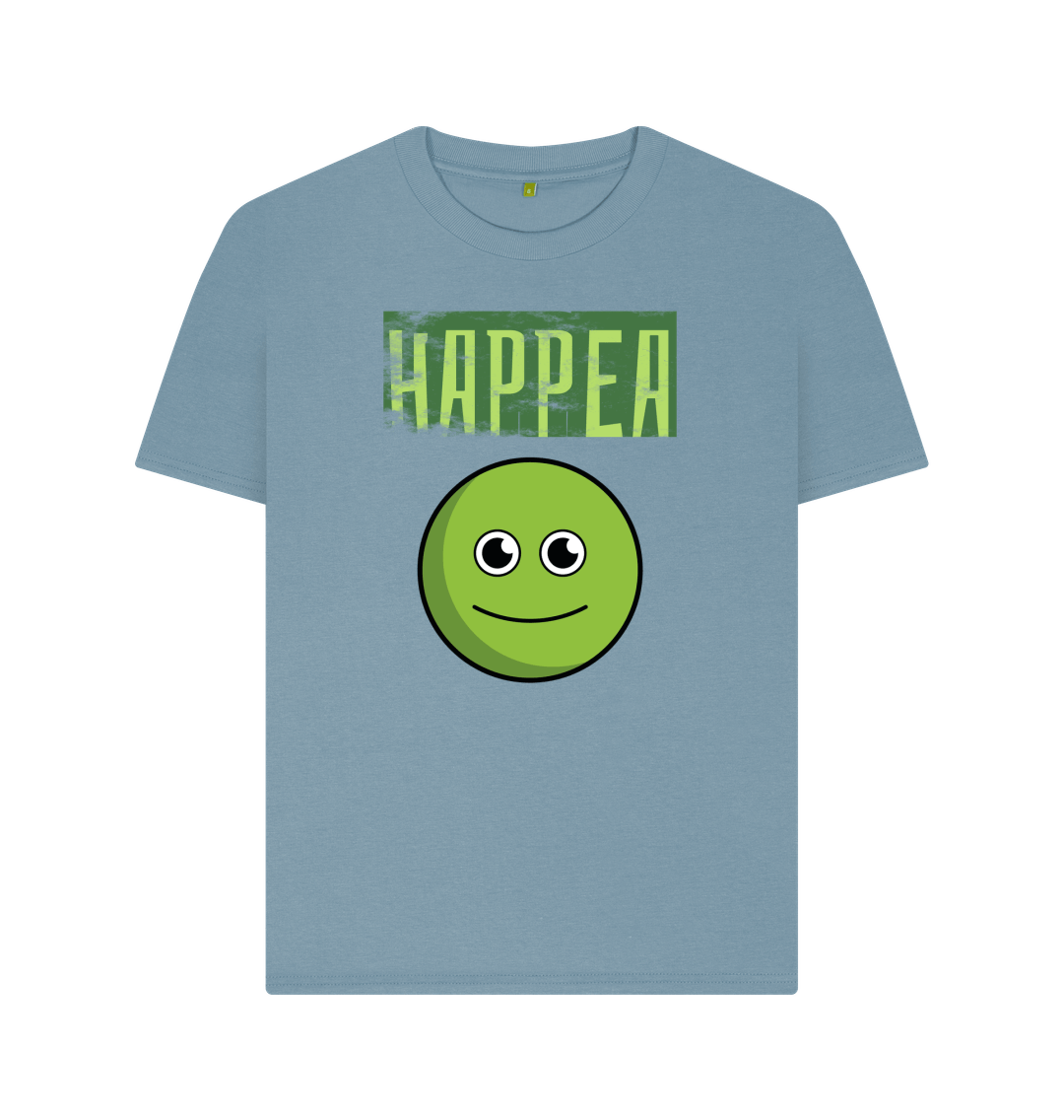 Stone Blue Organic Cotton Happea Mental Health Women's T-Shirt