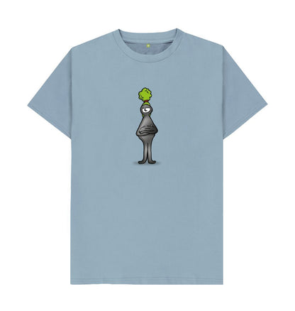 Stone Blue I'm Grumpy That's Okay Men's Mental Health Emotion T-Shirt Organic Cotton No Text