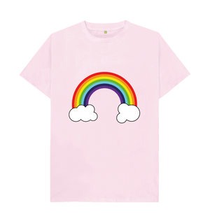 Pink Organic Cotton Rainbow Graphic Only Mental Health Men's T-Shirt