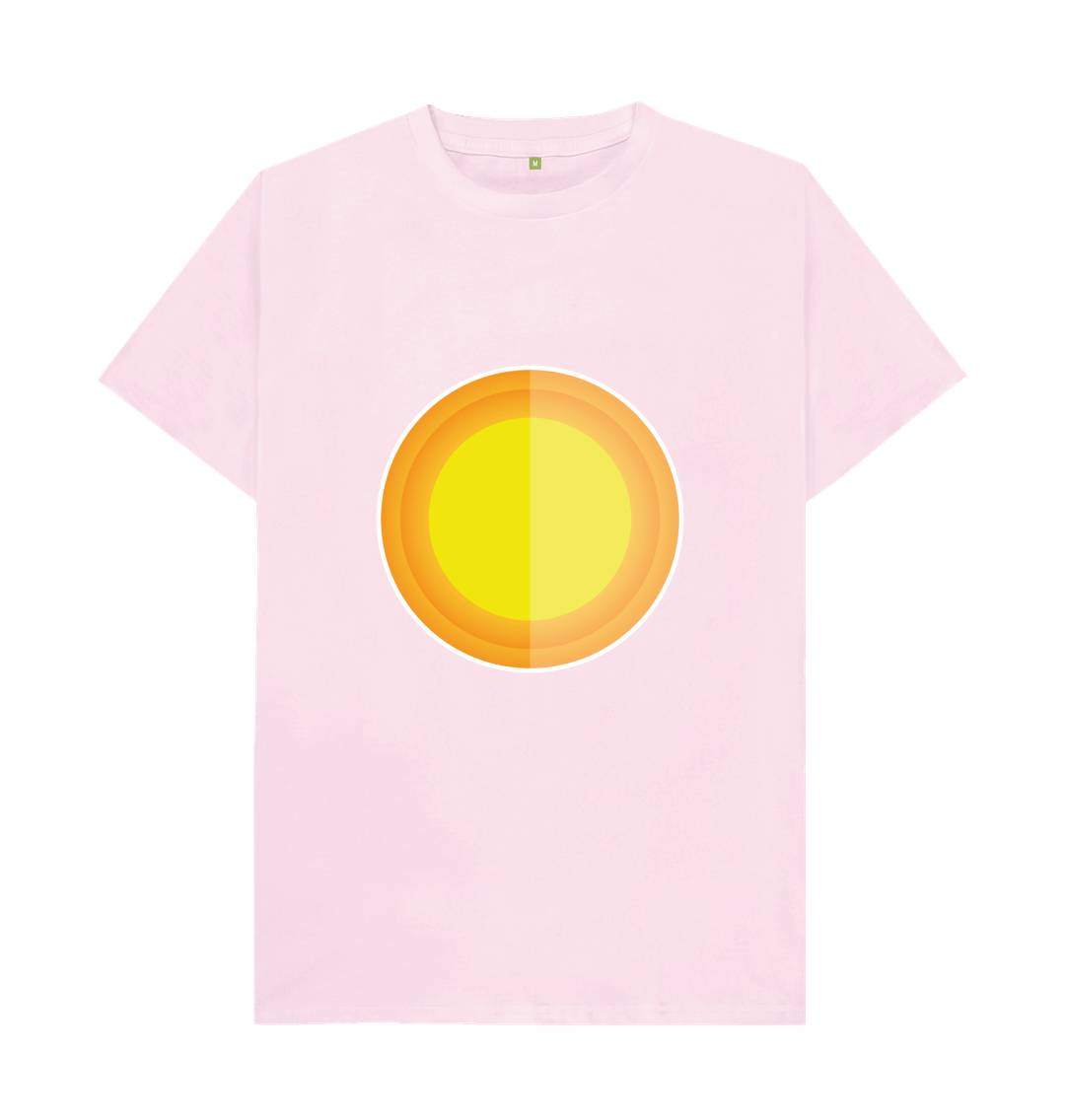 Pink Organic Cotton Men's Mental Health T-Shirt Sun