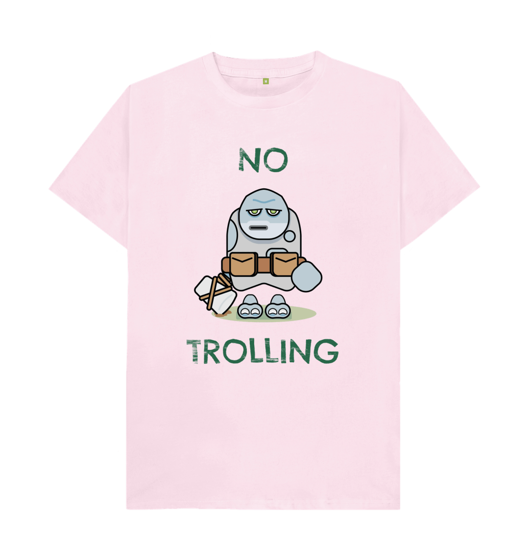 Pink Organic Cotton Men's Mental Health T-Shirt No Trolling
