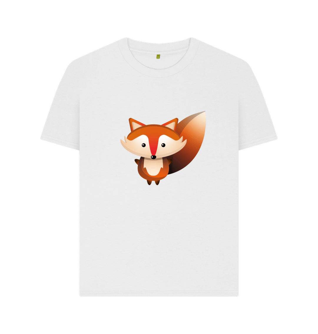 White Organic Cotton Fox Women's T-Shirt
