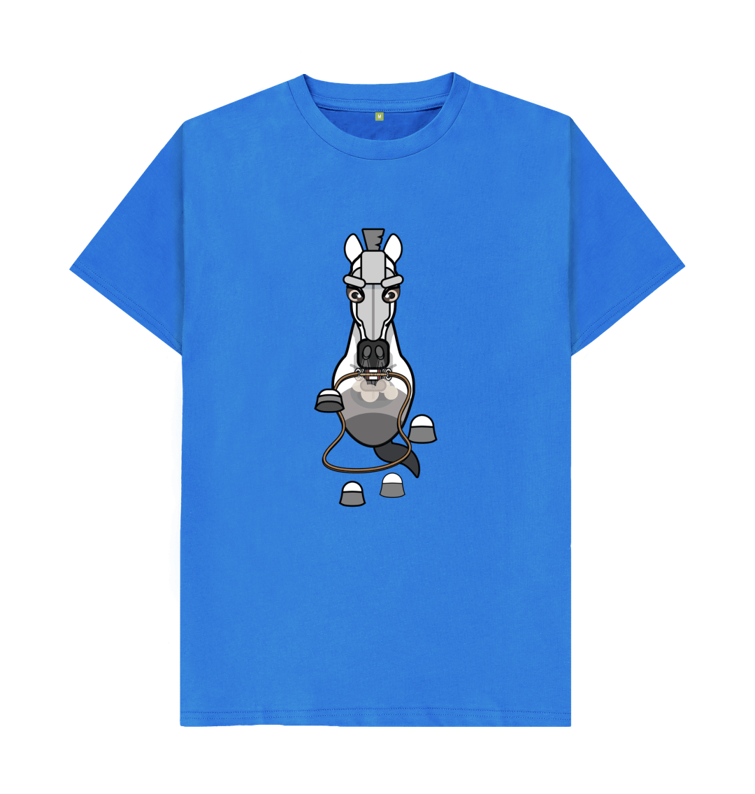 Bright Blue Organic Cotton Men's T-Shirt Warhorse