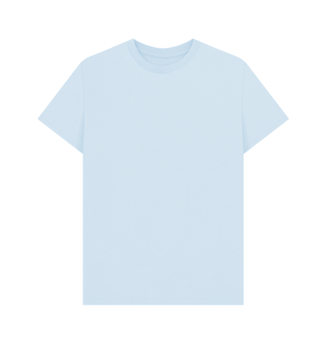 Sky Blue Plain Organic Cotton Men's T-Shirt