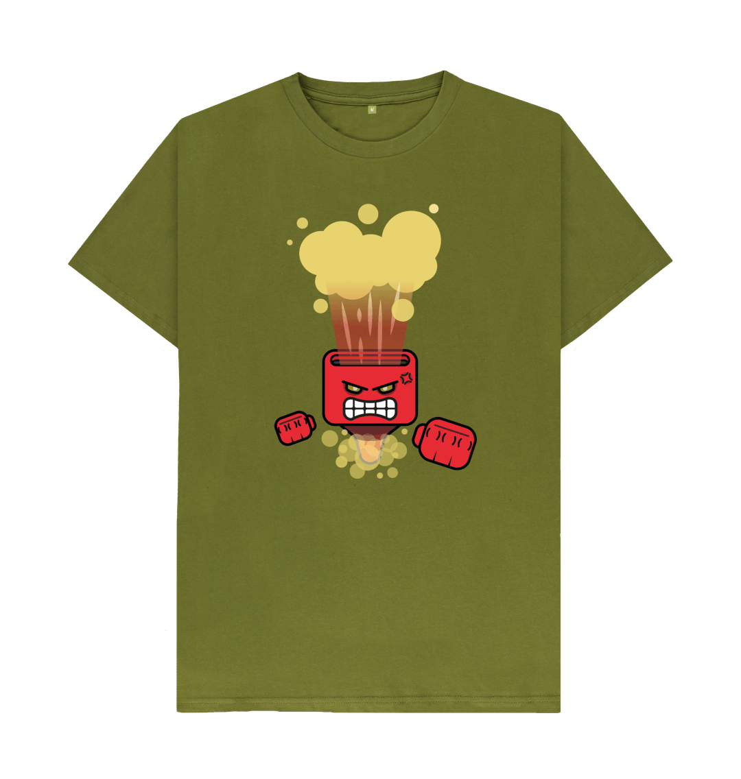 Moss Green Organic Cotton Men's Mental Health Angry Spirit T-Shirt