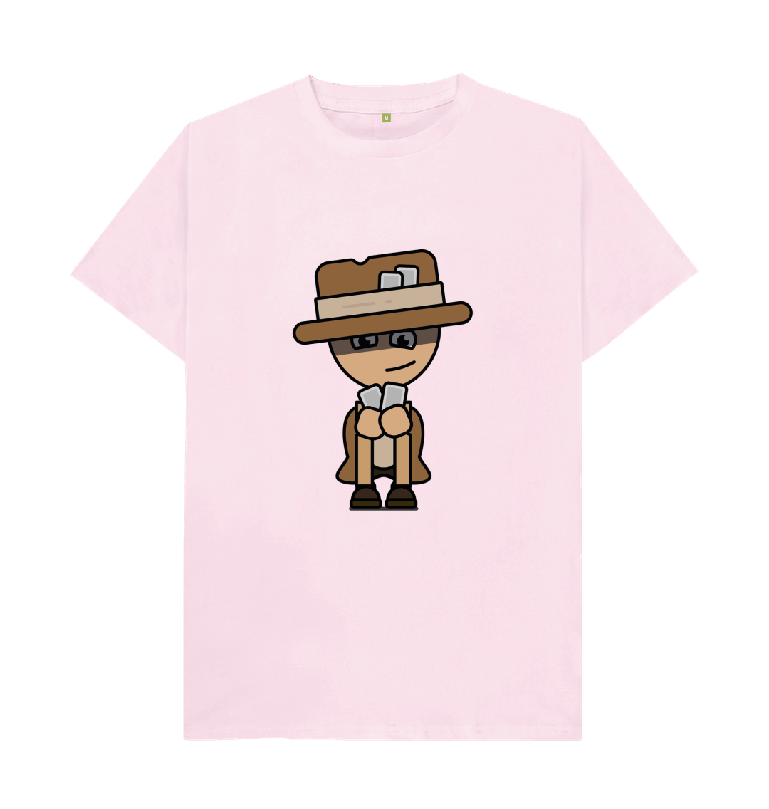 Pink Organic Cotton Card Player Gambit Men's T-Shirt