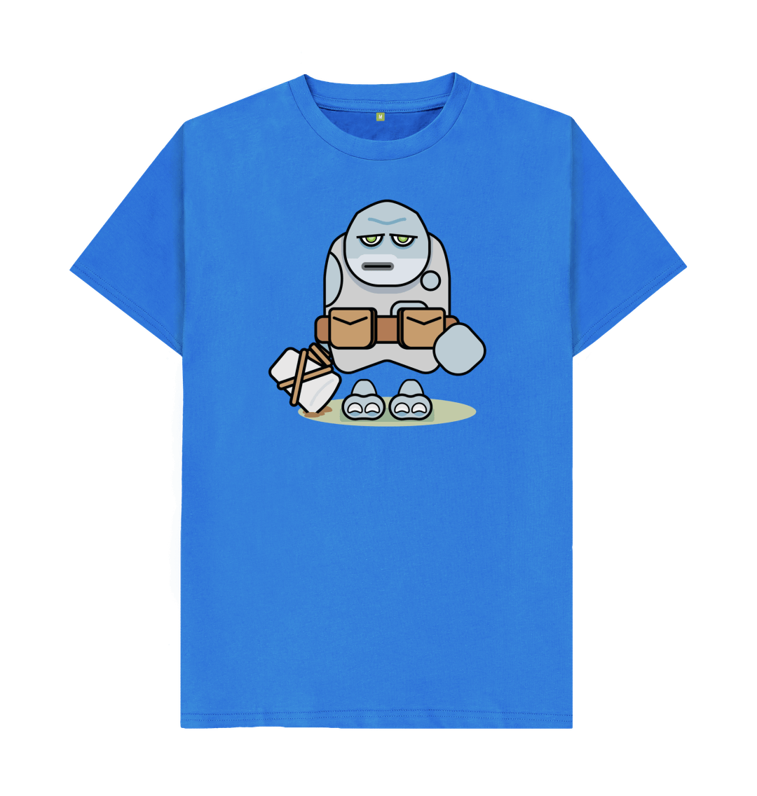 Bright Blue Organic Cotton Troll Orc Men's T-Shirt
