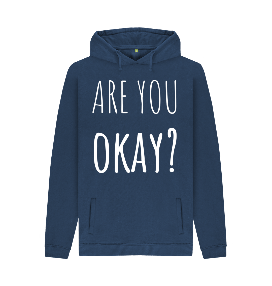 Navy Printed Hoody Front