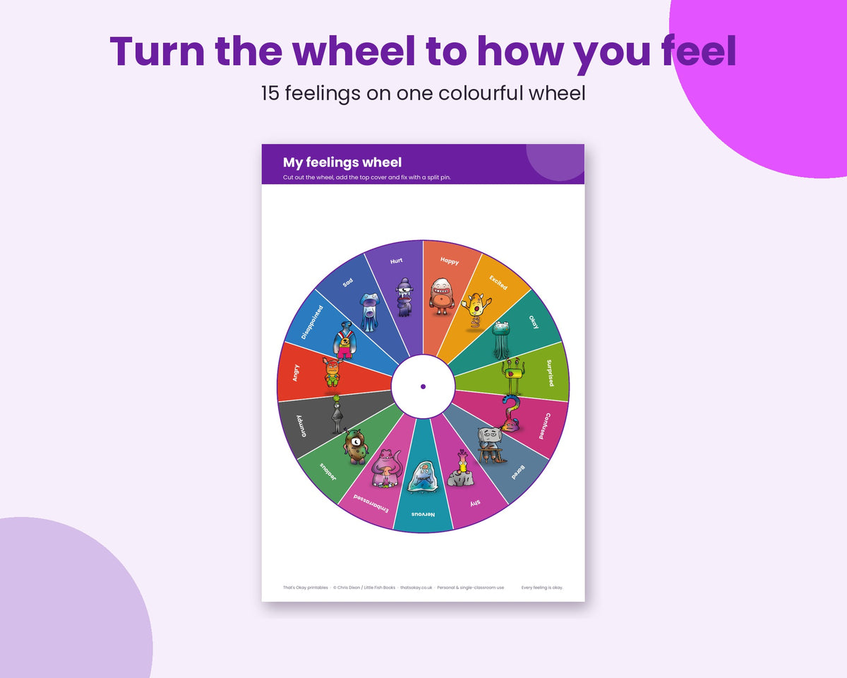 Feelings Wheel (Printable PDF Download)