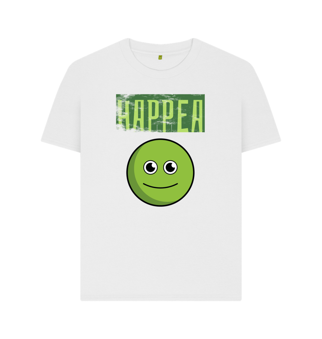 White Organic Cotton Happea Mental Health Women's T-Shirt