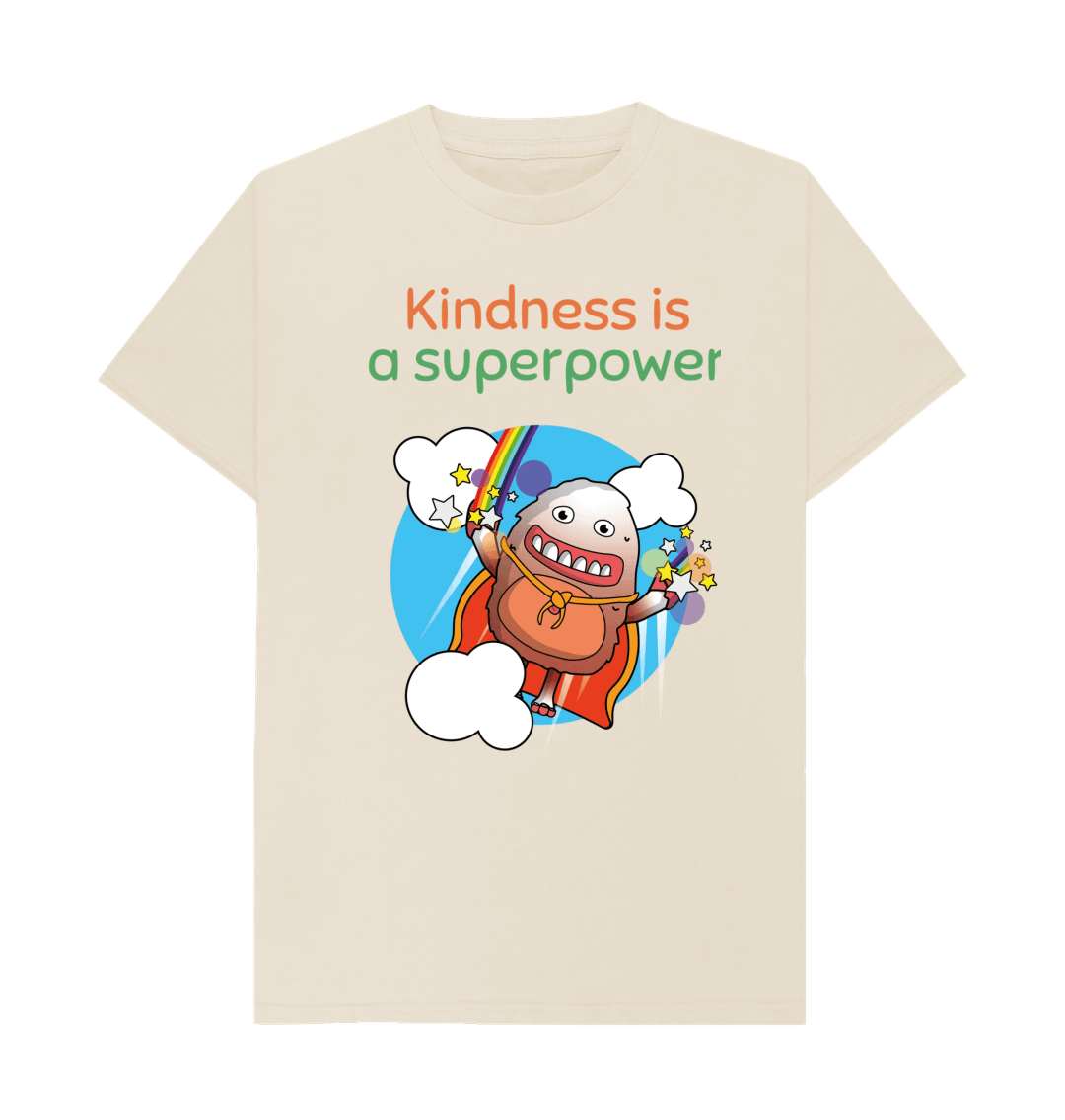 Oat Organic Cotton Kindness is a Superpower Mental Health Men's T-Shirt