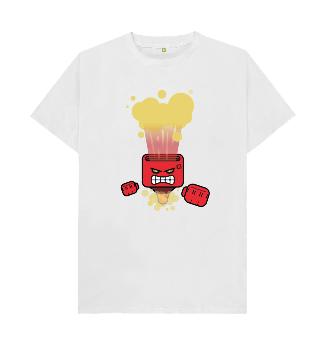 White Organic Cotton Men's Mental Health Angry Spirit T-Shirt