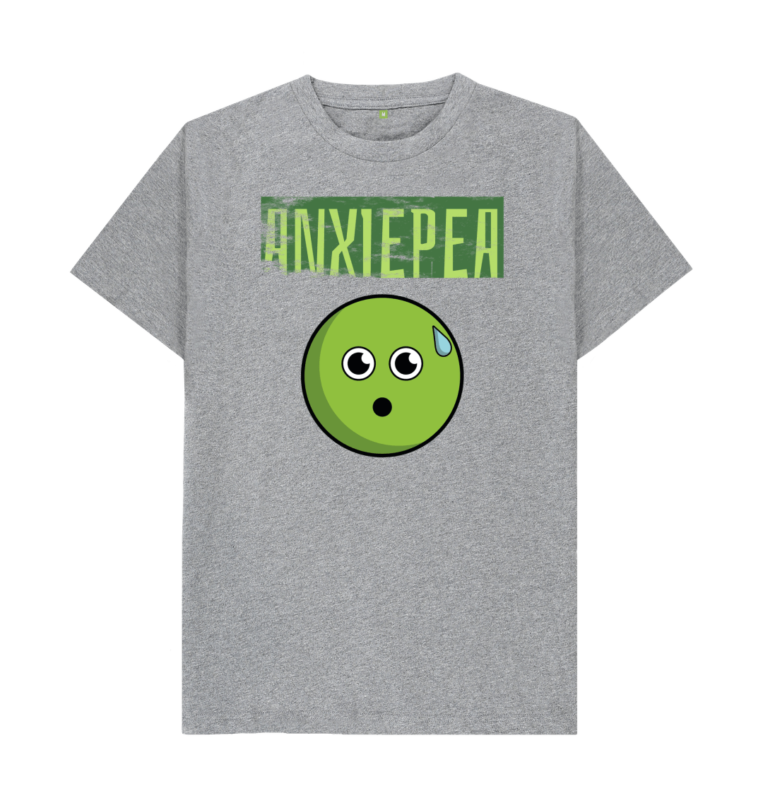 Athletic Grey Organic Cotton Anxiepea Mental Health Men's T-Shirt