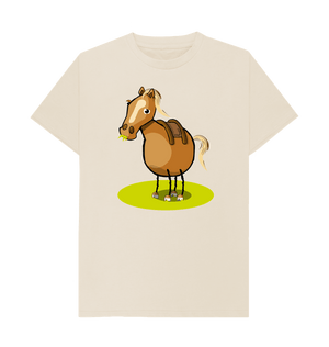 Oat Organic Cotton Men's Mental Health T-Shirt Funny Grumpy Horse