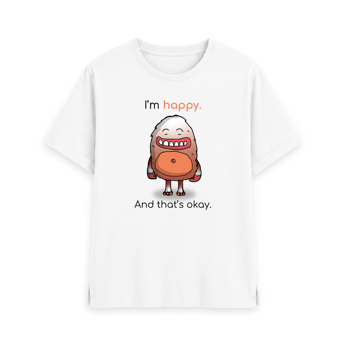 White Printed T-shirt Front