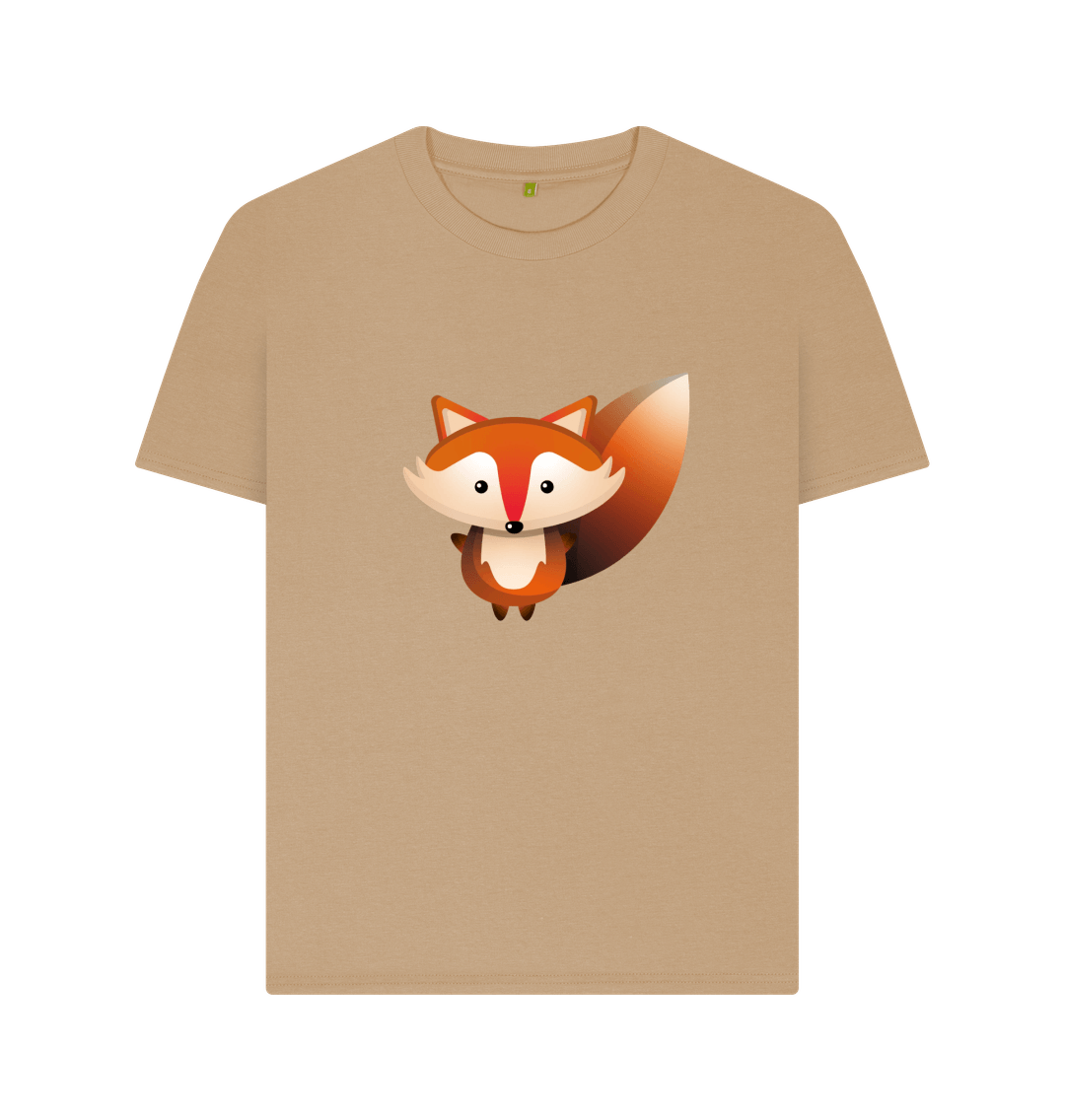 Sand Organic Cotton Fox Women's T-Shirt