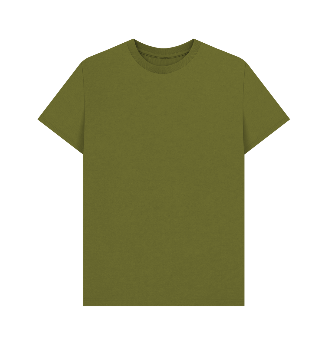 Moss Green Plain Organic Cotton Men's T-Shirt