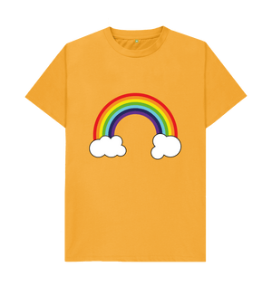 Mustard Organic Cotton Rainbow Graphic Only Mental Health Men's T-Shirt