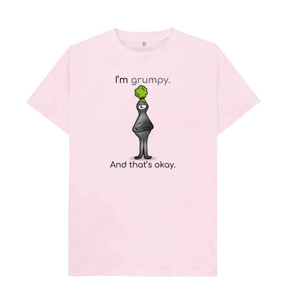 Pink Grumpy Emotion Men's Organic Mental Health T-Shirt
