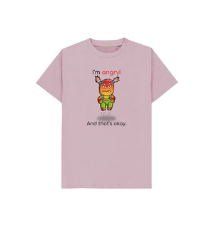 Mauve Angry Emotion Children's Organic T-Shirt