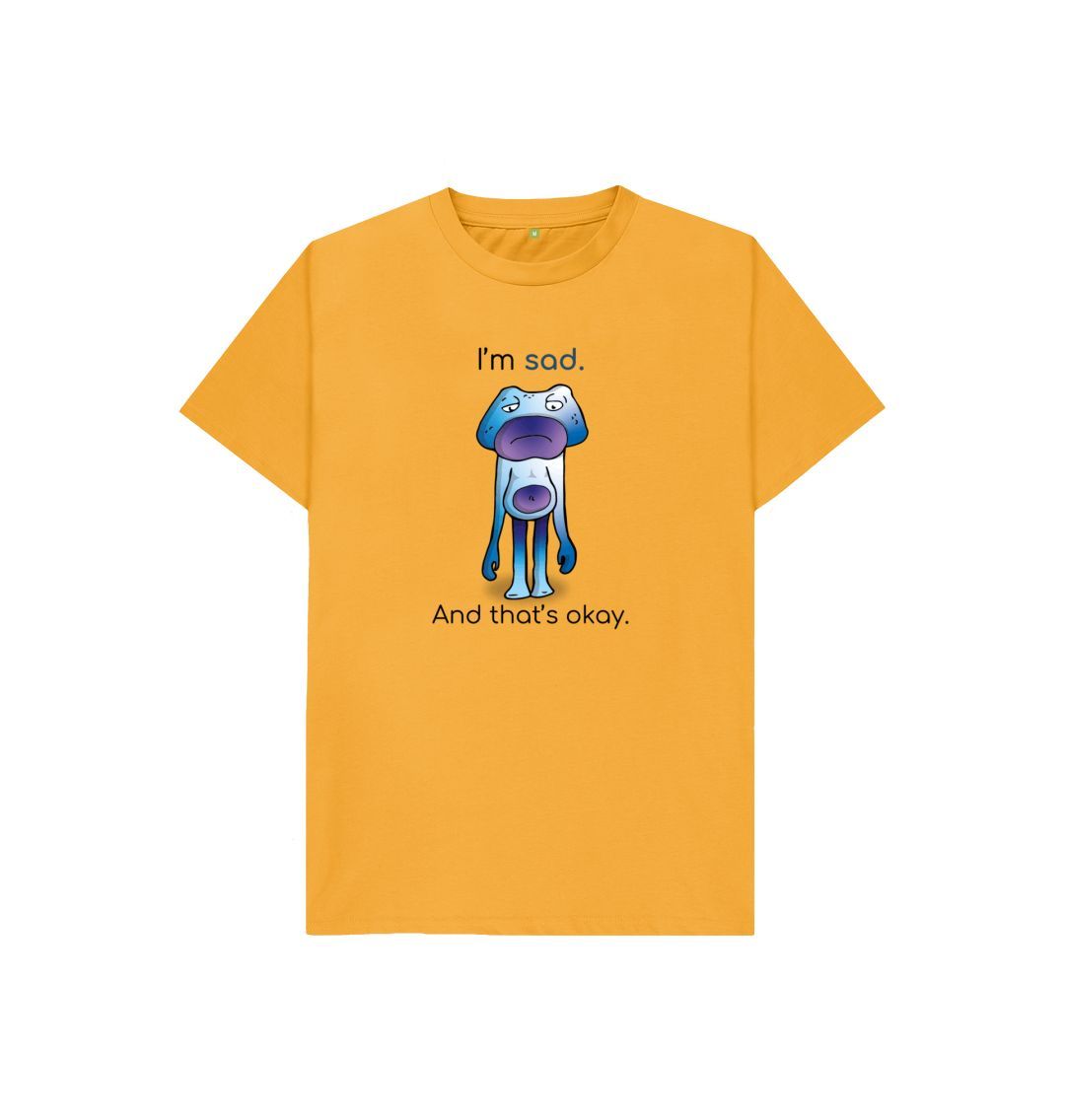 Mustard Sad Emotion Children's Organic Mental Health T-Shirt