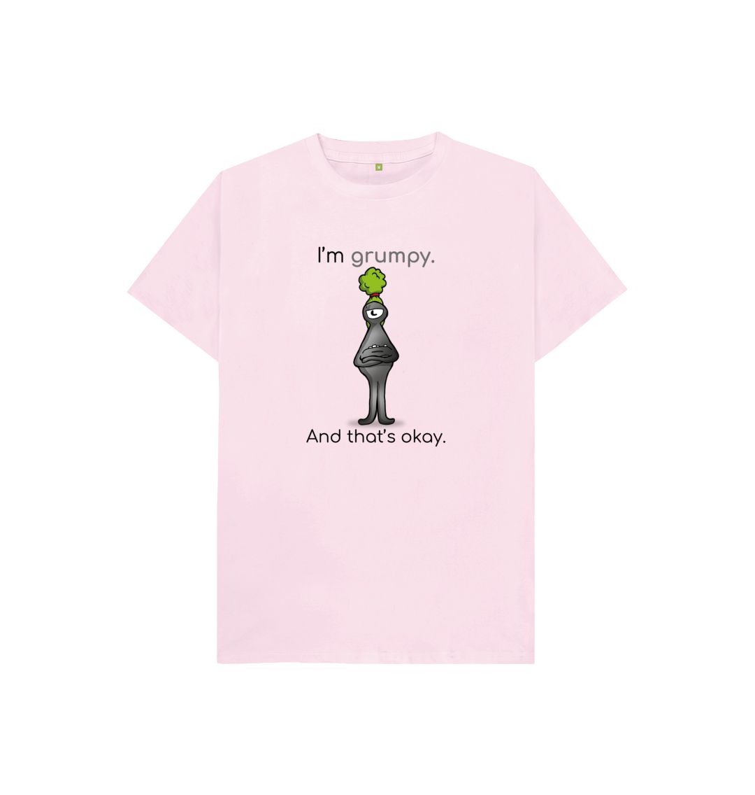 Pink Grumpy Emotion Children's Organic T-Shirt