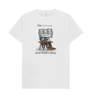 White Bored Emotion Men's Organic Mental Health T-Shirt