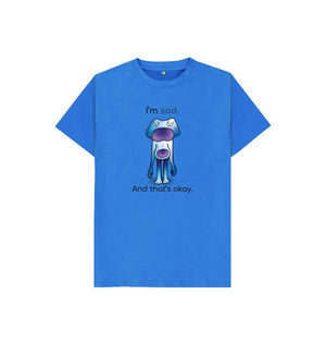 Bright Blue Sad Emotion Children's Organic Mental Health T-Shirt