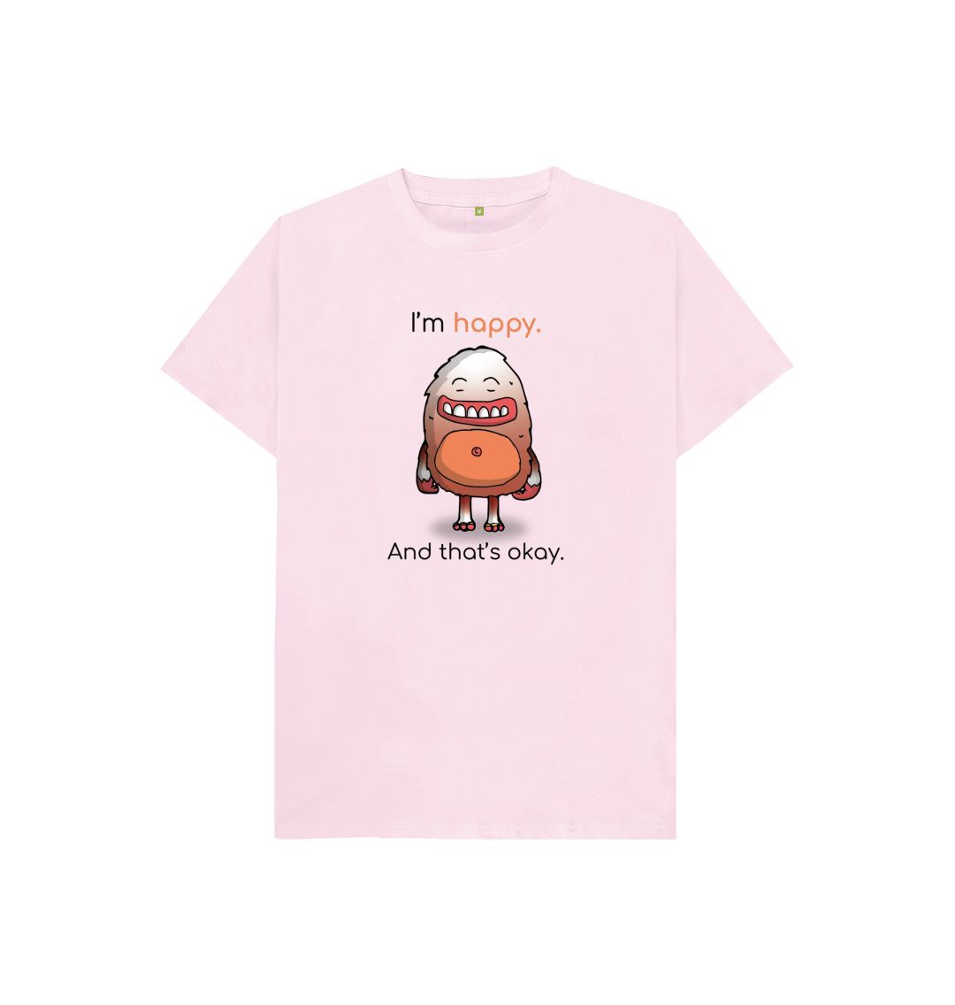 Pink Happy Emotion Children's Organic T-Shirt