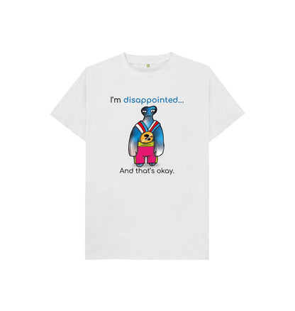 White Disappointed Emotion Children's Organic T-Shirt