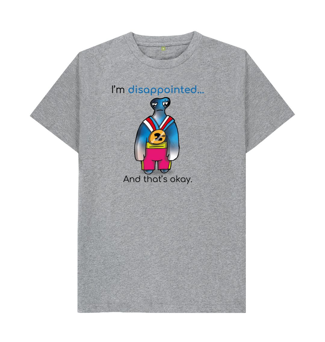 Athletic Grey I'm Disappointed That's Okay Men's Mental Health Emotion T-Shirt Organic Cotton