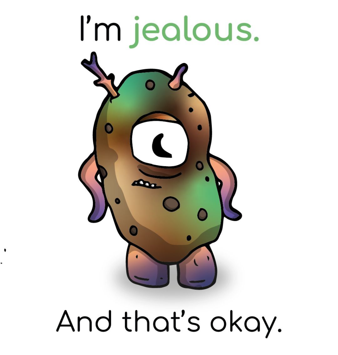 "I'm jealous. And that's okay!" Mental Health Sticker