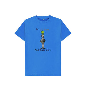Bright Blue Grumpy Emotion Children's Organic T-Shirt
