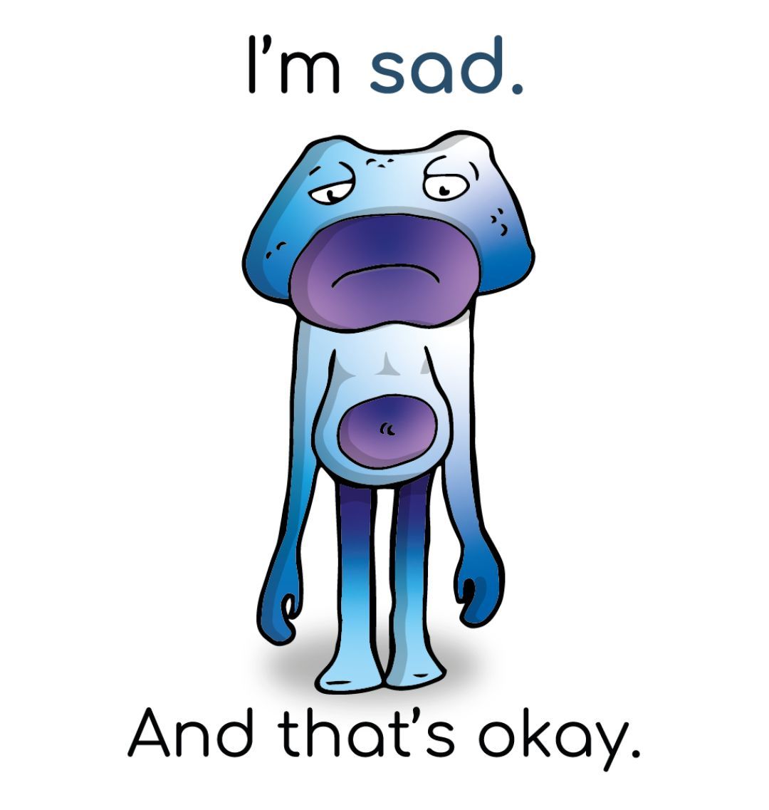 "I'm sad. And that's okay!" Mental Health Sticker