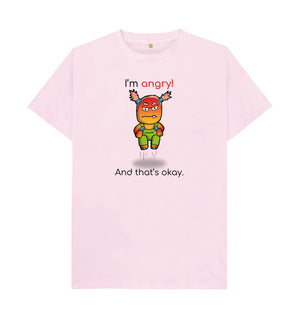 Pink Angry Emotion Men's Organic Mental Health T-Shirt