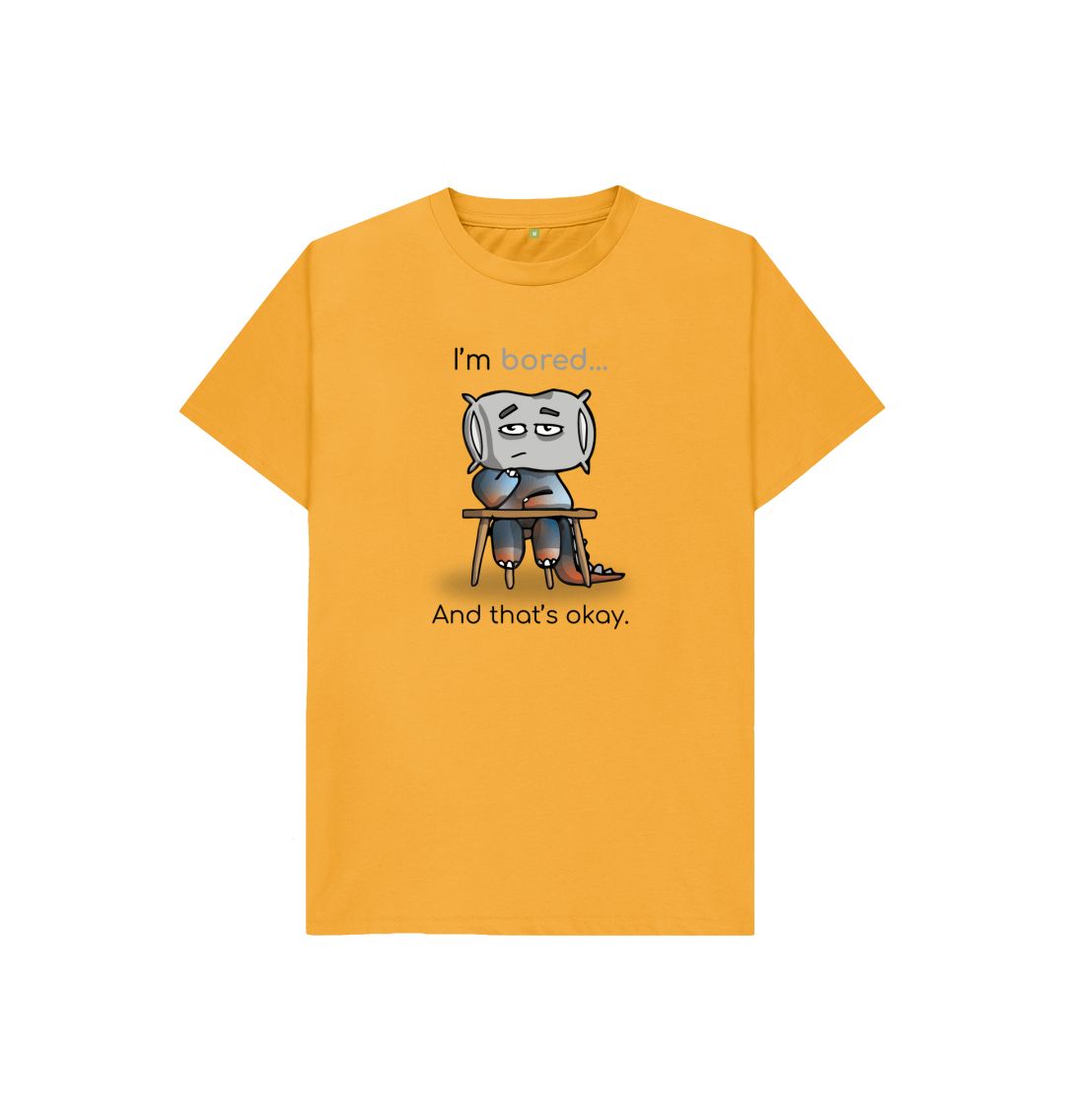 Mustard Bored Emotion Children's Organic T-Shirt