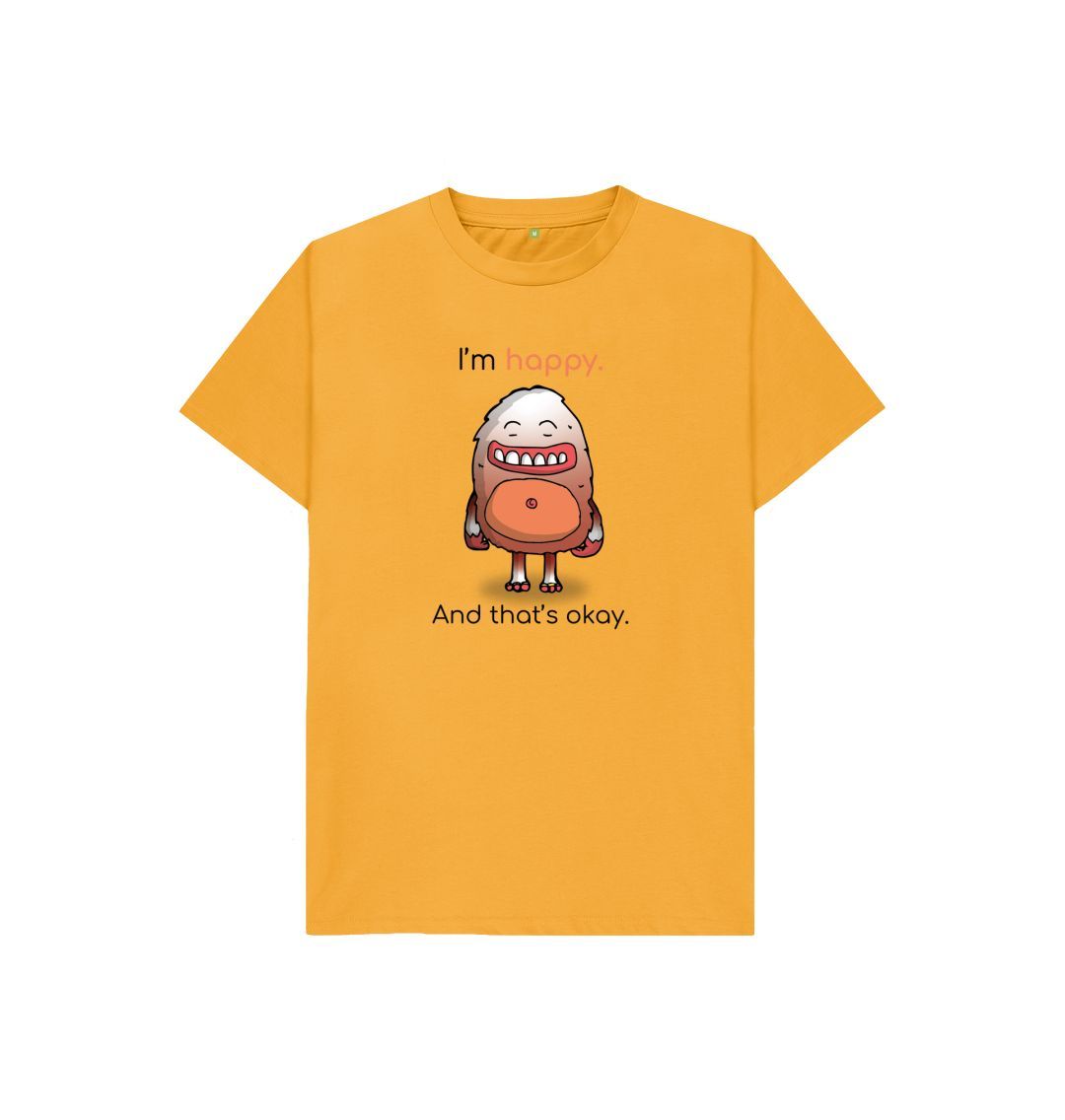 Mustard Happy Emotion Children's Organic T-Shirt