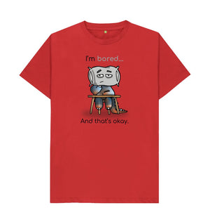 Red Bored Emotion Men's Organic Mental Health T-Shirt