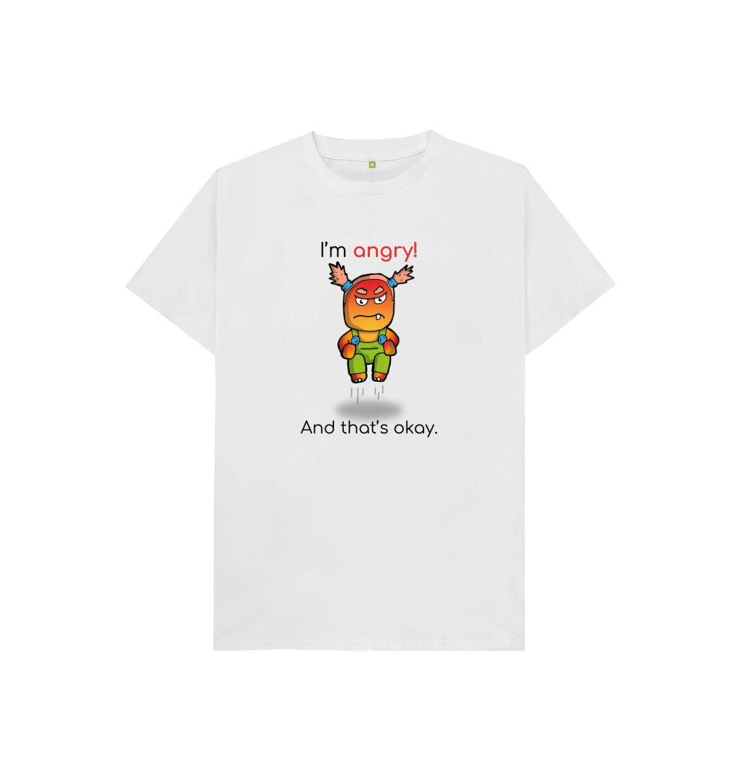 White Angry Emotion Children's Organic T-Shirt