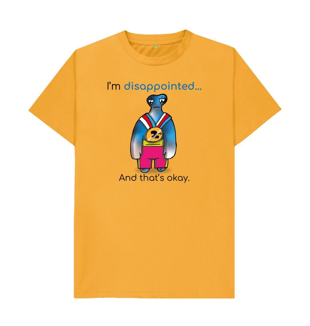 Mustard Disappointed Emotion Men's Organic Mental Health T-Shirt