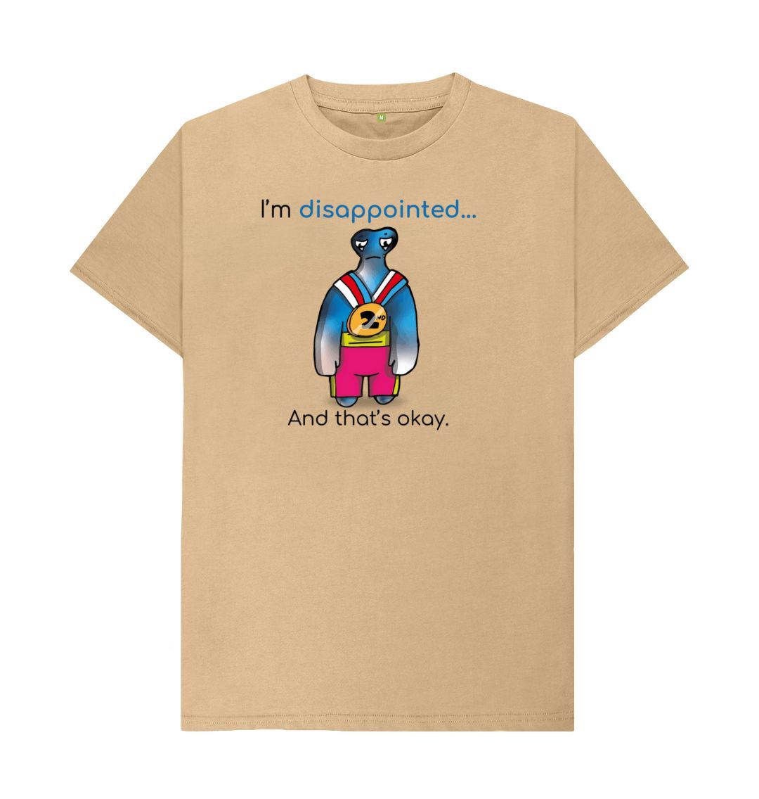 Sand I'm Disappointed That's Okay Men's Mental Health Emotion T-Shirt Organic Cotton