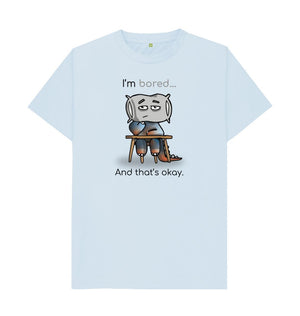 Sky Blue Bored Emotion Men's Organic Mental Health T-Shirt