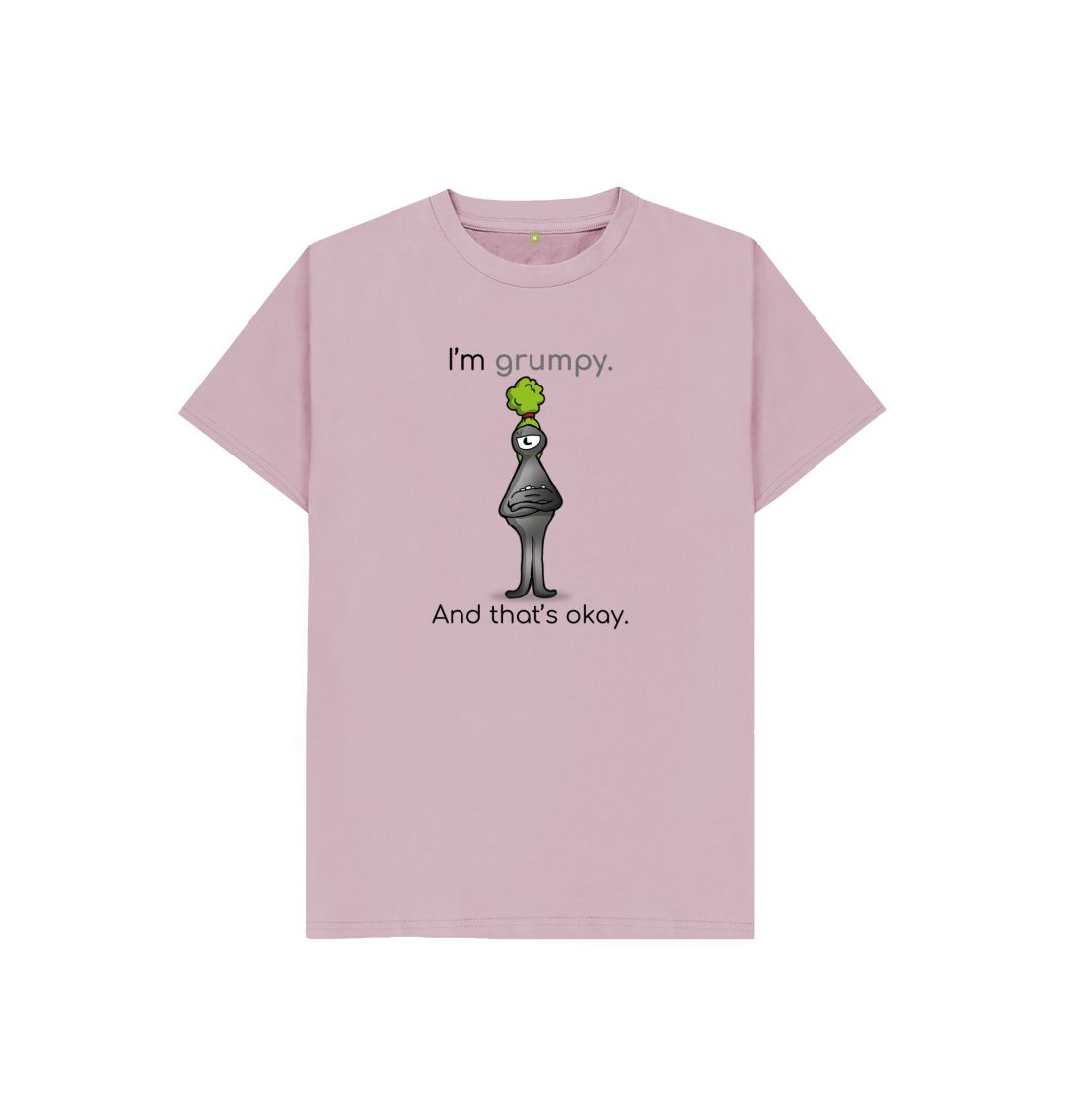 Mauve Grumpy Emotion Children's Organic T-Shirt